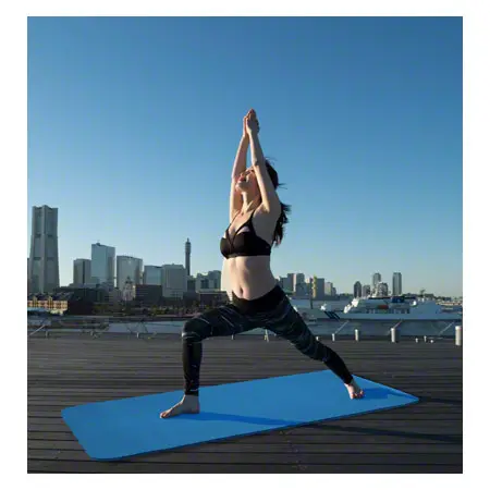 Pilates and yoga mat, LxWxH 180x60x0.6 cm, blue
