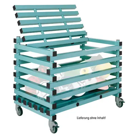 Plastic storage cart, with cover, mobile