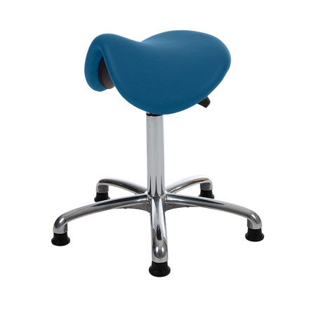 Saddle stool with cushion, exclusive with glides