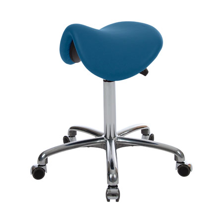 Saddle stool with cushion, exclusive with wheels