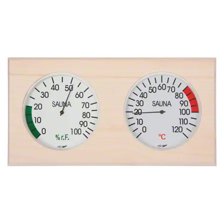 Sauna climate station incl. thermometer and hygrometer, 24x5 x 18 cm