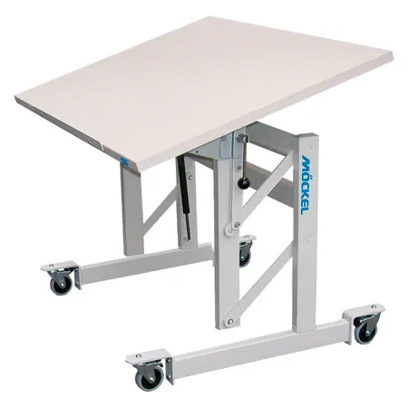 Sit-stand work table Ergo S52 R, WxDxH 80x60x52-102 cm, with glides, gray/gray