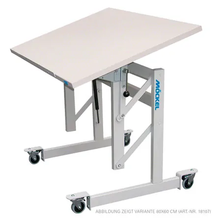 Sit-stand work table Ergo S72 WxDxH 120x80x72-122 cm, with castors, gray/gray