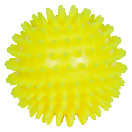 Spiky Massage Ball,  8 cm, neon-yellow, soft