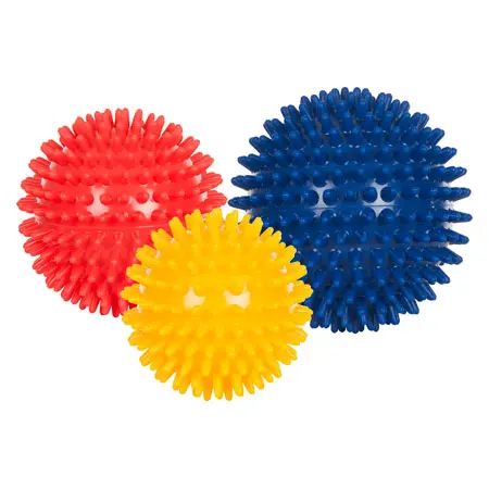 Spiky Massage Ball medium, Set of 3: 1x  8 cm,  9 cm,  10 cm