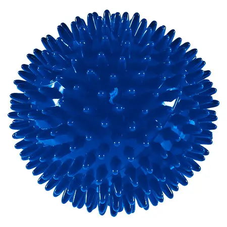 Spiky massage ball,  10 cm, blue