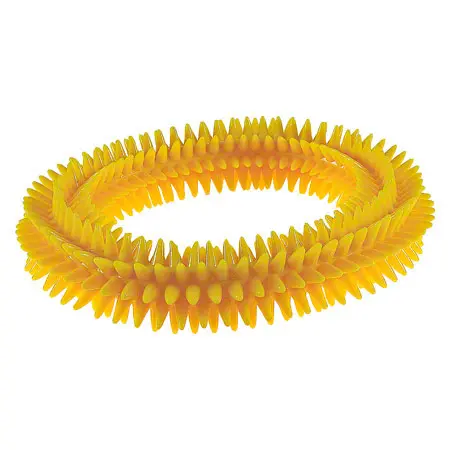 Spiky massage ring,  16 cm, yellow