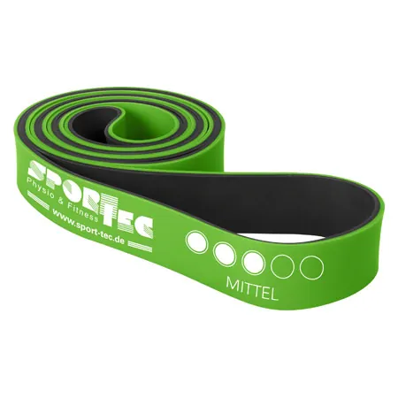 Sport-Tec Powerband made of latex, 104x3,2 cm, medium, green