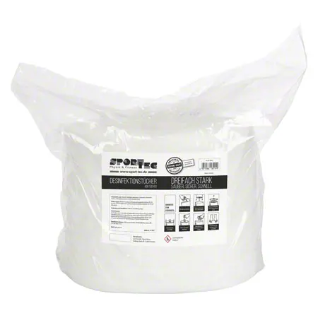 Sport-Tec disinfection wipes in polybag 18,5x20,5 cm, 800 wipes = 30,34 m