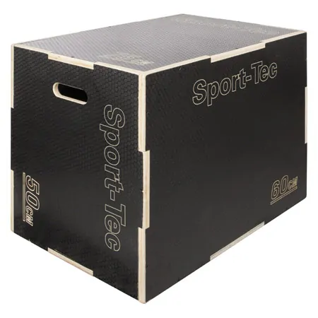 Sport-Tec jumping trainer 3-in-1 Plyo Box made of wood, 75x60x50 cm