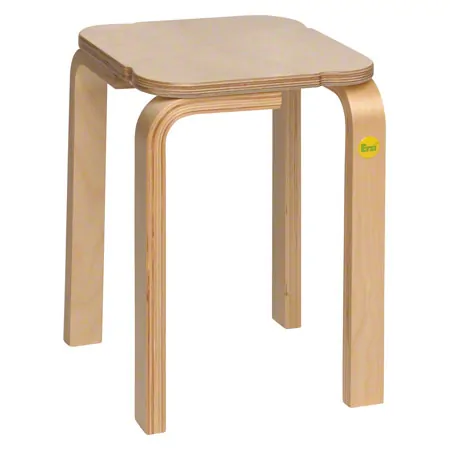 Stool 38 made of shaped wood, 36x36 cm, seat height 38 cm
