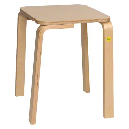 Stool 48 made of shaped wood, 36x36 cm, seat height 48 cm