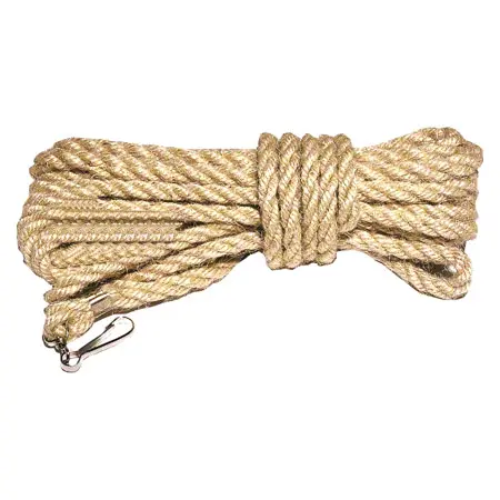 Swing rope made of hemp with reinforced center, 5 m