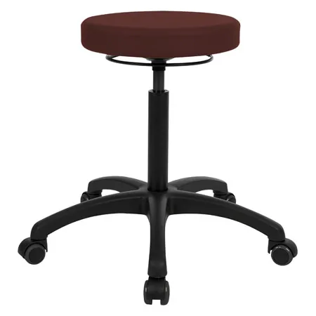 Swivel stool standard with comfort padding and roles