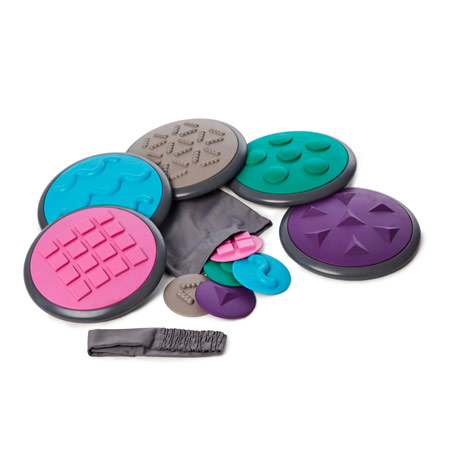 Tactile discs set 2: 5x large  27 cm + 5 x small  11 cm