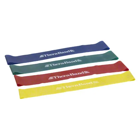 Thera-Band loop set of 4,  29 cm, 7,6x45,5 cm, each 1x yellow, red, green, blue