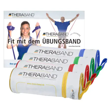 Thera-bands set of 4  incl. bags, 4 thicknesses