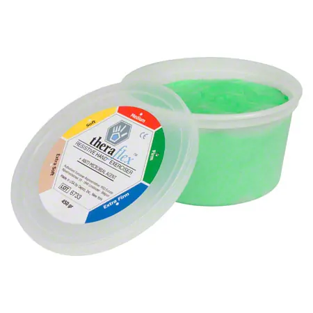 Theraflex therapy plasticine strong, 450 g, green