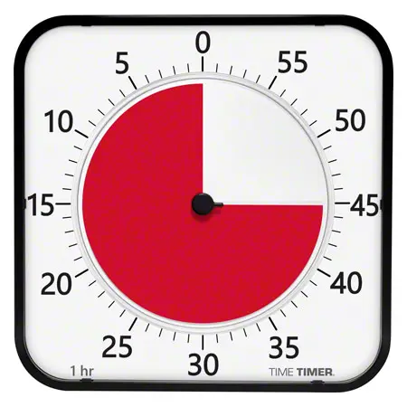 Time Timer MAX table clock with acoustic signal, 5 min. to 120 min., 40x40 cm