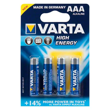 VARTA Micro High Energy Batteries 1.5 V AAA, 4 pieces