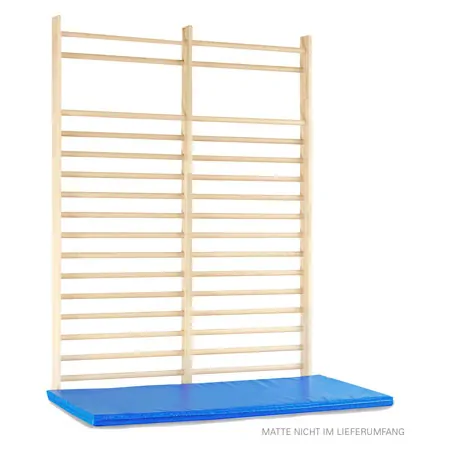Wall bars according to DIN, WxH 200x260 cm, 2 boxes, each with 16 rungs