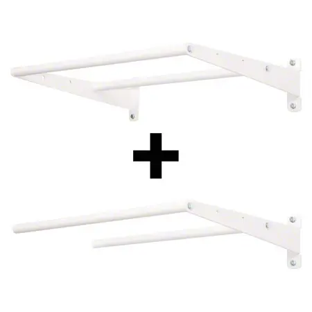 Wall mount Set, 2 bars, basic- and expansion module, 7-part, 65 cm