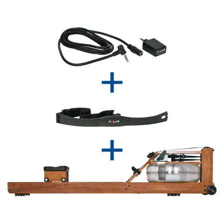 WaterRower rowing machine cherry incl. S4 Monitor, Heart rate receiver and chest strap POLAR T31, set 3-pcs.