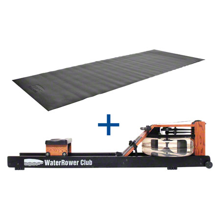 WaterRower rowing machine club-sport incl. S4 Monitor and floor mat, set 2-pcs.