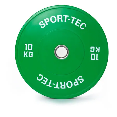 Weight plate Olympia Bumper Plate, 50 mm, 10 kg, green