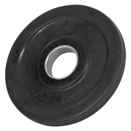 Weight plate with rubber coating,  3 cm, 0.5 kg, one piece