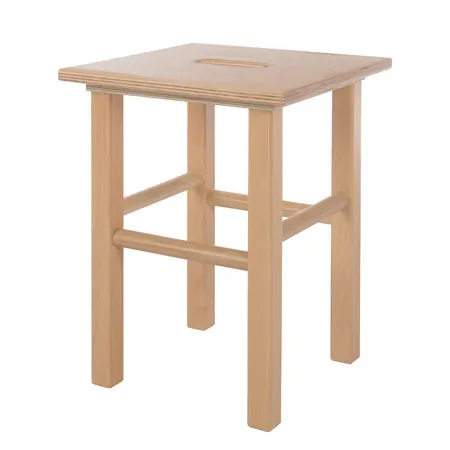 Wooden stool made of hardwood, LxW 35x35 cm